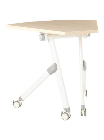 Beliani Zusammenklappbarer Schreibtisch BENDI in Braun/Weiß