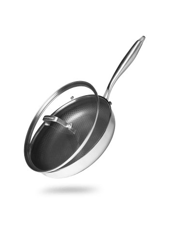 Reishunger Premium Pfanne Edelstahl mit Beschichtung, 28 cm