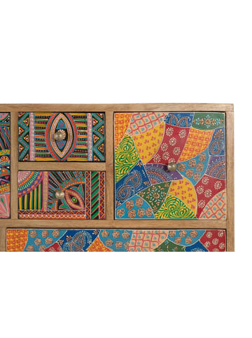 Giner y Colomer Kommode aus Mangoholz mit handbemalten Details 120 cm in Multicolored
