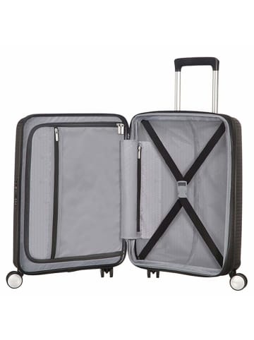 American Tourister Soundbox - 4-Rollen-Kabinentrolley 55 cm erw. (gelb) in bass black