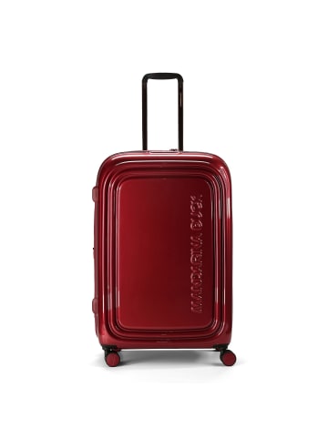 Mandarina Duck Logoduck + Metal 4 Rollen Trolley L 75 cm mit Dehnfalte in red metal
