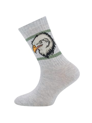 ewers Socken Adler/Rippe in hellsilber meliert