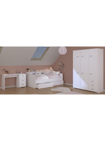 Parisot Kinderzimmer Set 3-tlg. mit Bett 90x200 cm, Kleiderschrank Schreibtisch