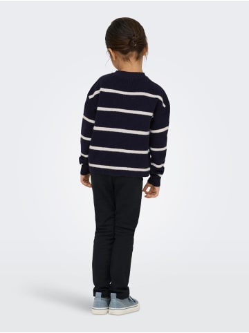 KIDS ONLY Gestreifter Strickpullover Rundhals Kmgfranca in night sky