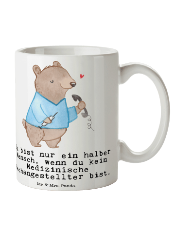 Mr. & Mrs. Panda Tasse Medizinische Fachangestellter Herz mit Sp... in Weiß