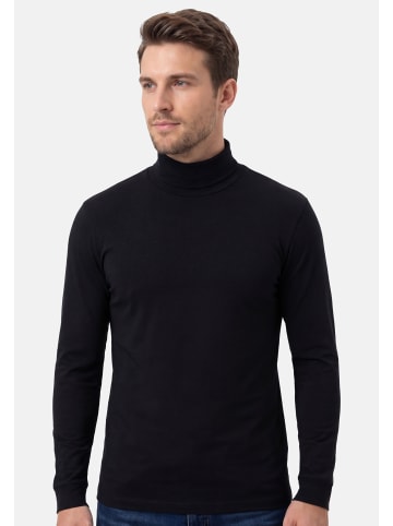 Ragman Rollkragenshirt Basic in Schwarz