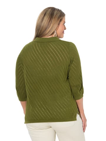 Ulla Popken Pullover in oliv