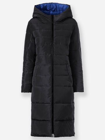 Heine Steppmantel in schwarz-royalblau