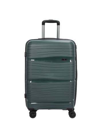 D&N Travel Line 4300 - 4-Rollen-Trolley M 66 cm (black) in dark green