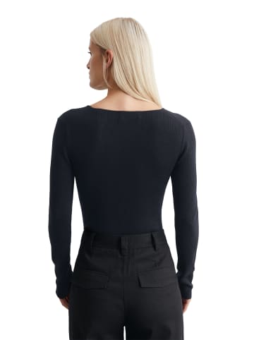 Marc O'Polo Langarm-Strickpullover slim in deep night blue
