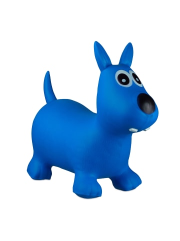 relaxdays 1 x Hüpftier Hund in Blau