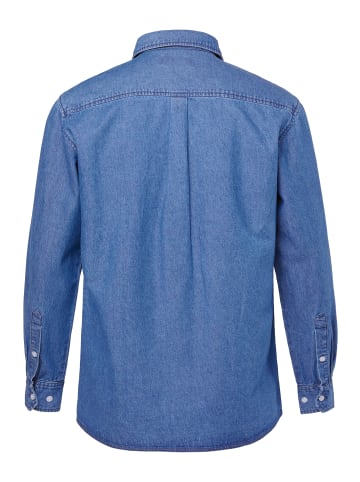 Men Plus Hemd in blue denim
