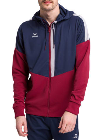 erima Squad Trainingsjacke mit Kapuze in new navy/bordeaux/silver grey