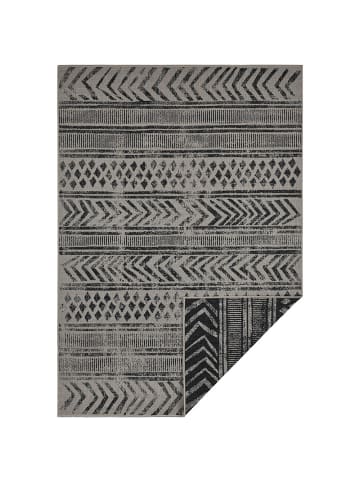 NORTHRUGS In- & Outdoor Wendeteppich Biri Schwarz Silber