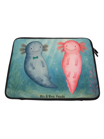 Mr. & Mrs. Panda Laptop Hülle Axolotl Liebe Design ohne Spruch in Weiß