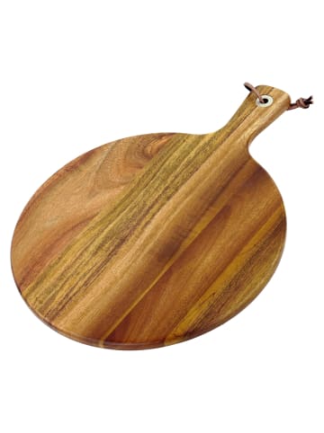 relaxdays Pizzabrett in Natur - (B)28 x (H)1,2 x (T)37,5 cm