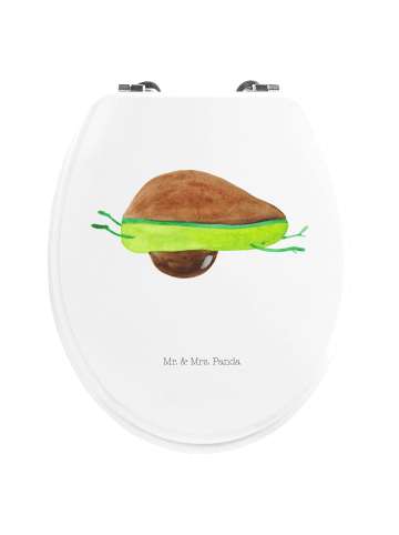 Mr. & Mrs. Panda Toilettendeckel Avocado Yoga ohne Spruch in Weiß