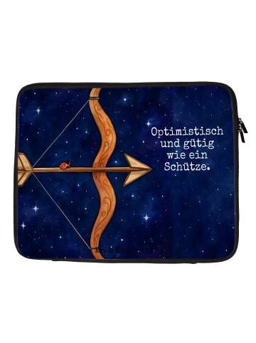 Mr. & Mrs. Panda Laptop Tasche Sternzeichen Schütze Design mit S... in Weiß