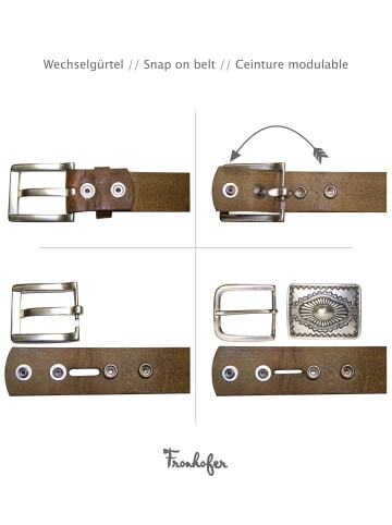 FRONHOFER Damengürtel Leder in Kobalt