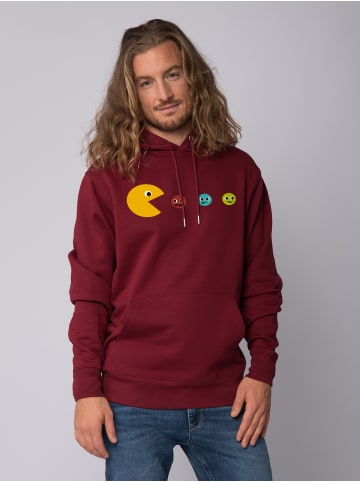 wat? Apparel Sweatshirt Pacmännchen in Weinrot