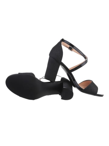 Ital-Design High-Heel Sandalette in Schwarz