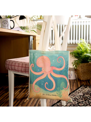 Mr. & Mrs. Panda Tote Bag Tintenfisch Design ohne Spruch in Weiß