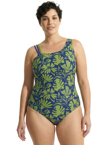 Ulla Popken Badeanzug in dunkelblau