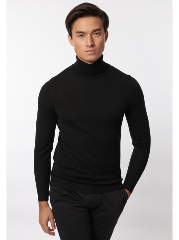 Roy Robson Strickrollkragenpullover Merinowolle - Easy Care in BLACK