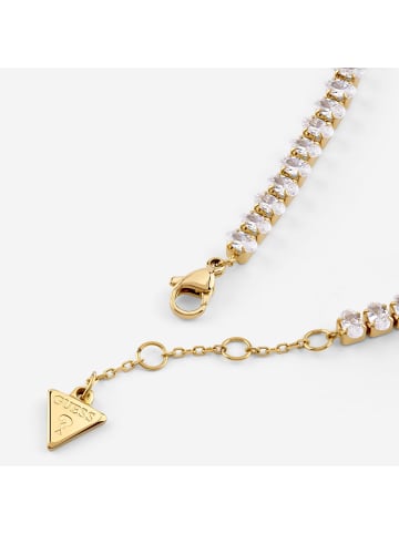 Guess Damen-Tennisarmband Herz Goldfarben