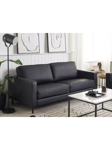Beliani 3-Sitzer Sofa SAVALEN in Schwarz - (W) 204 x (H) 87 x (L) 91 cm