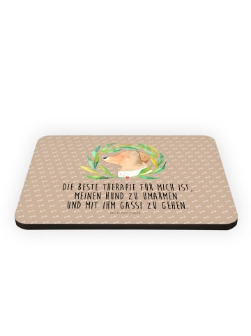 Mr. & Mrs. Panda Kühlschrankmagnet Hund Blumen mit Spruch in Hundeglück