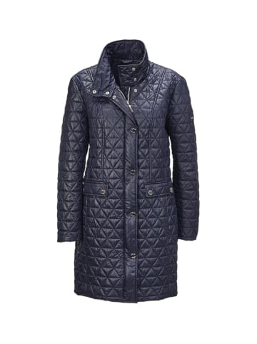 GOLDNER Steppmantel mit geknöpftem Stehkragen in marine