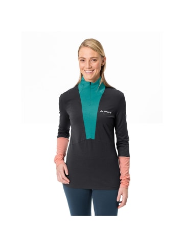 Vaude WOMENSMONVISOWOOL HALFZIP SHIRT in Schwarz