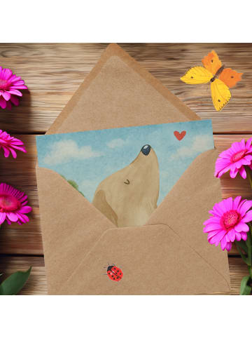 Mr. & Mrs. Panda Glückwunschkarte Hund Liebe Design ohne Spruch in Weiß