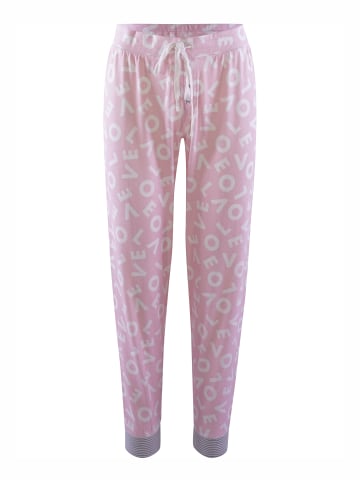 P.J. Salvage Pyjamahose Live Life Gratefully in Pink