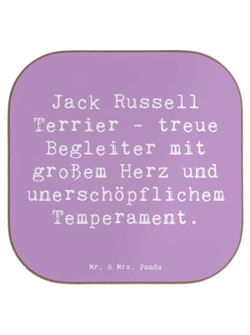 Mr. & Mrs. Panda Untersetzer Spruch Jack Russell Terrier mit Spruch in Lavendeltraum