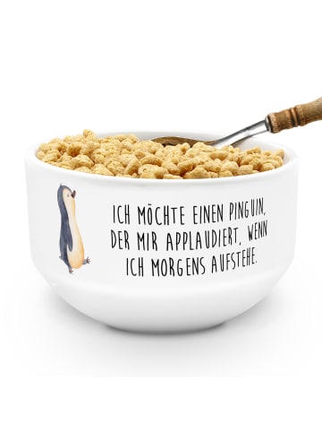 Mr. & Mrs. Panda Schüsselchen Pinguin mHerzieren mit Spruch in Weiß