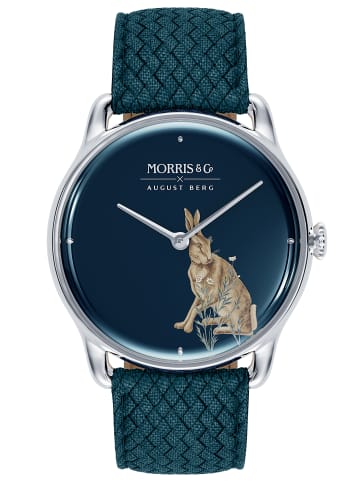 August Berg Morris & Co. Forest Hare in silver indigo