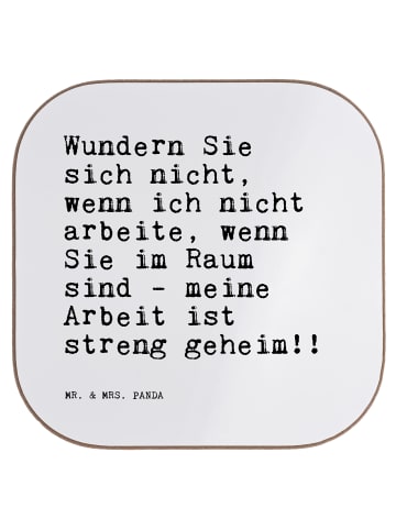 Mr. & Mrs. Panda Untersetzer Wundern Sie sich nicht,... mit Spruch in Weiß
