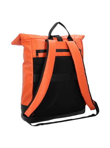 Greenburry Upcycled Tarpaulin Daypack 42.5 cm Laptopfach in orange-black