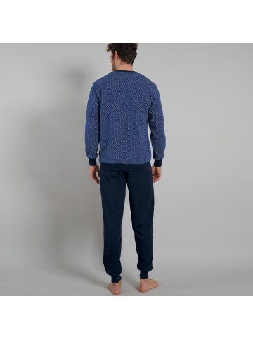 Götzburg Single-Jersey Schlafanzug in royalblau