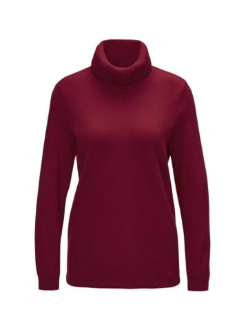 GOLDNER Rollkragenpullover in bordeaux