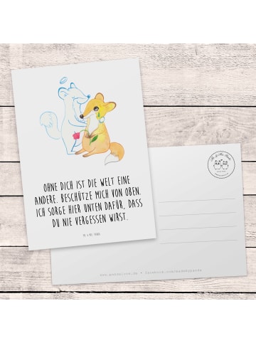 Mr. & Mrs. Panda Trauerkarte Trauer Bruder mit Spruch in Weiß