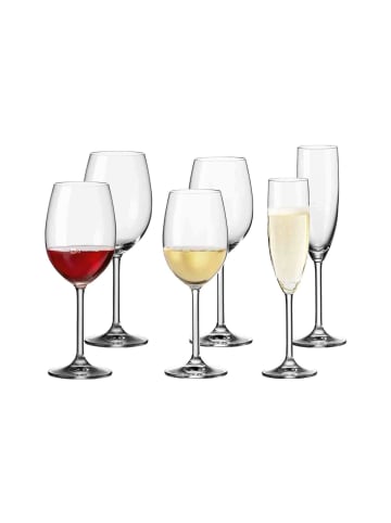 LEONARDO 6er Set Wein- und Sektgläser Daily transparent in transparent