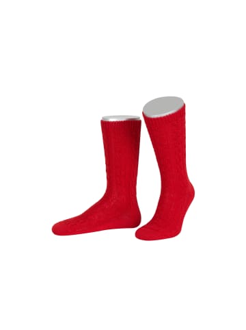 Lusana Trachtenschoppersocken L5697 in rot (21)