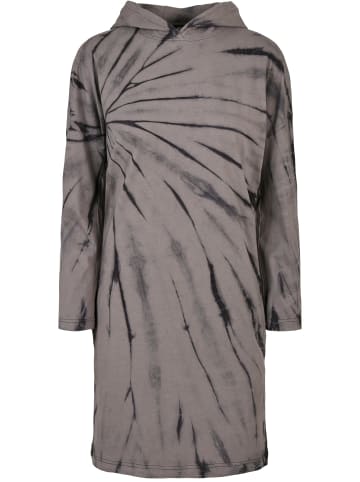 Urban Classics Urban Classics Damen Ladies Oversized Tie Dye Hoody Dress in black/asphalt
