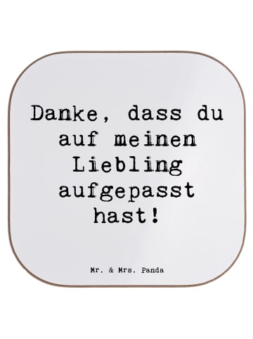 Mr. & Mrs. Panda Untersetzer Spruch Dank an Hundesitter mit Spruch in Weiß