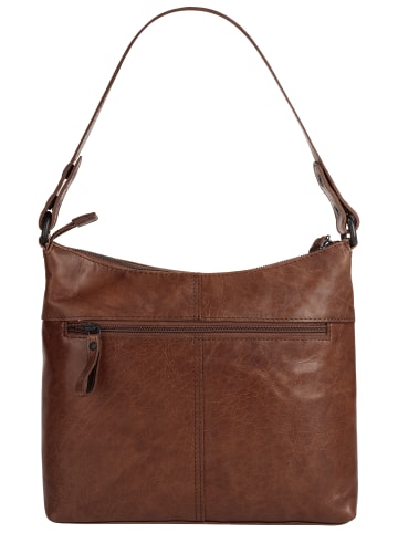 SPIKES & SPARROW Umhängetasche echt Leder in cognac