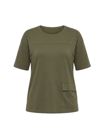 Ulla Popken Shirt in dunkel khaki