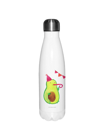 Mr. & Mrs. Panda Thermosflasche Avocado Party ohne Spruch in Weiß